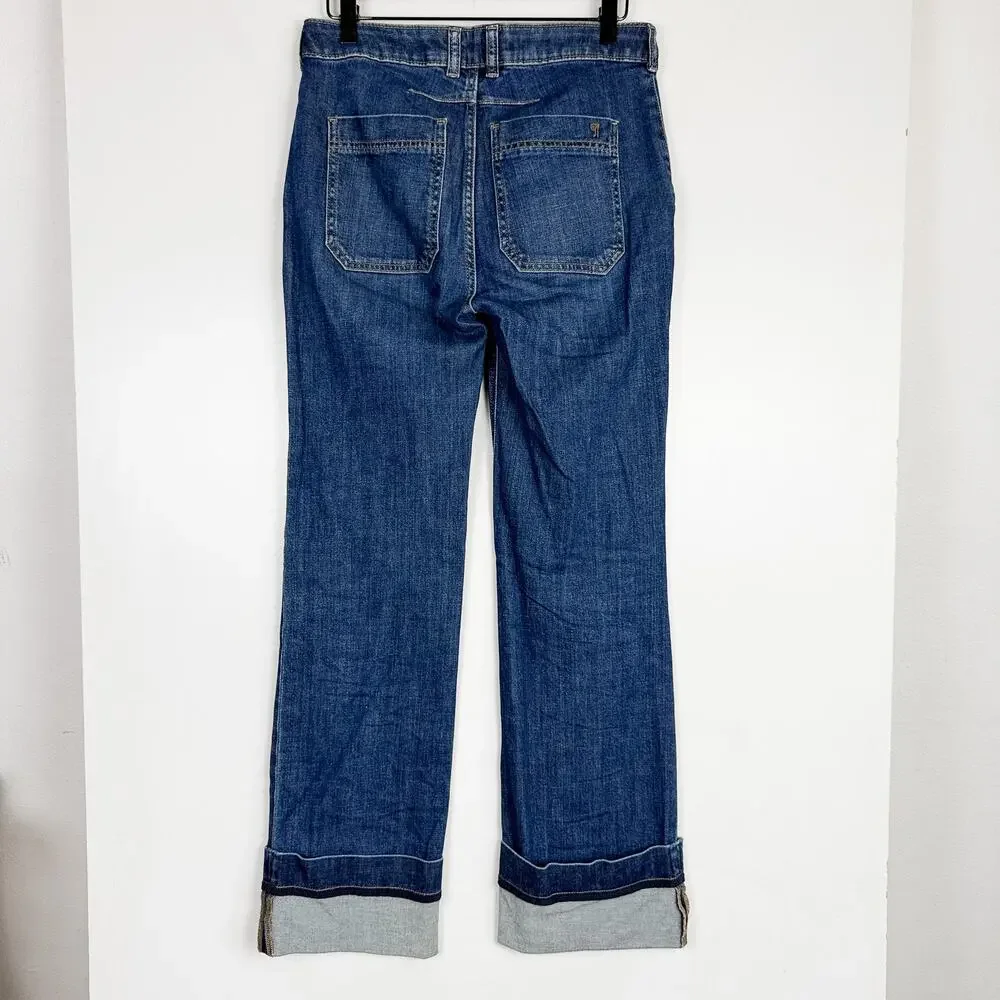 Pilcro Anthropologie The Francais High Rise Cuffed Jeans 30L - 27